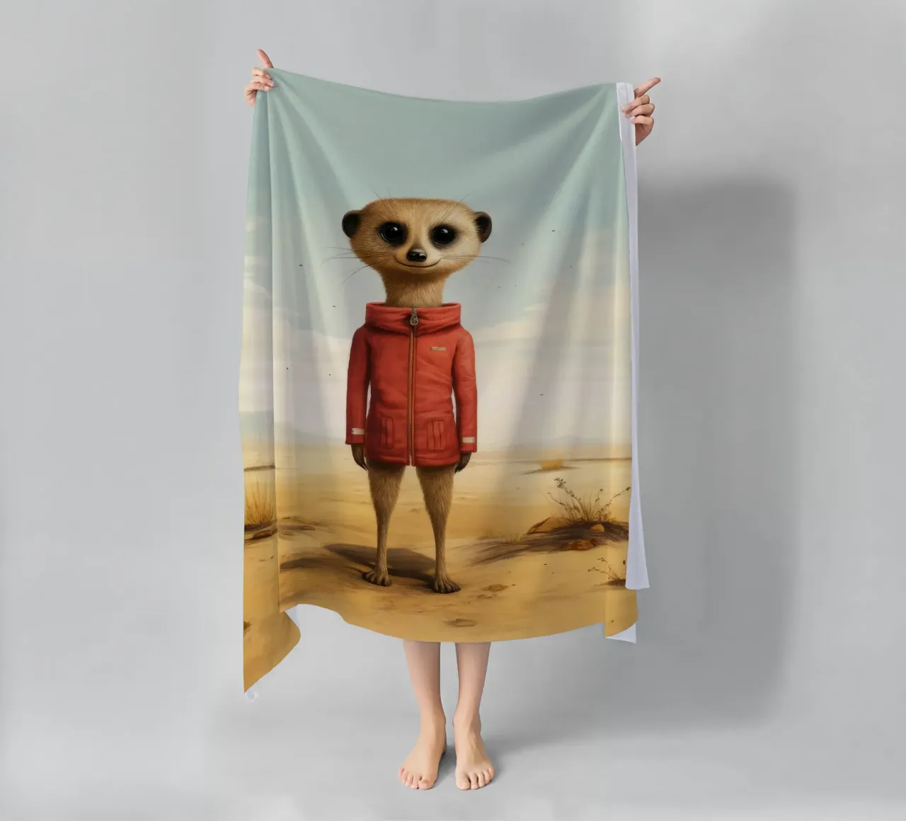 Meerkat minimo 4 telo mare da Minimal Animal Art