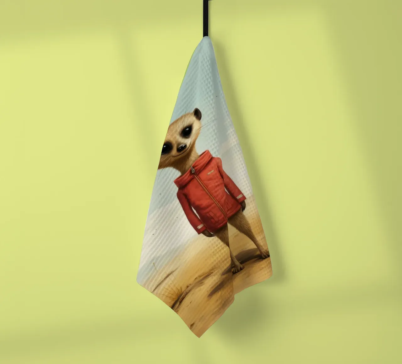 Meerkat minimo 4 canovaccio da cucina da Minimal Animal Art