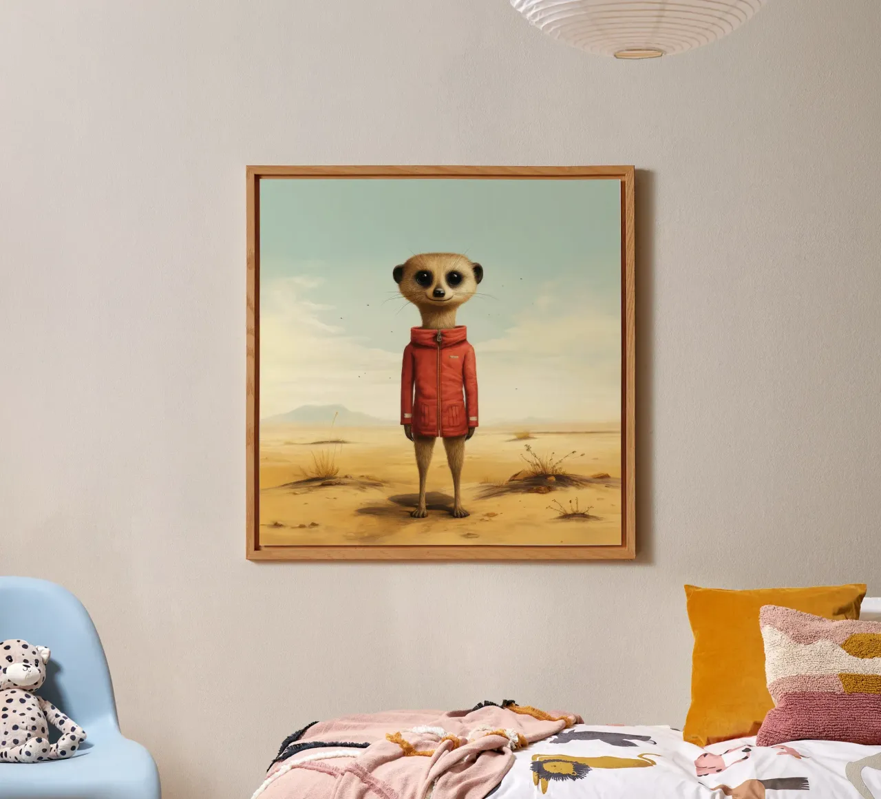 Meerkat minimo 4 alluminio dibond da Minimal Animal Art