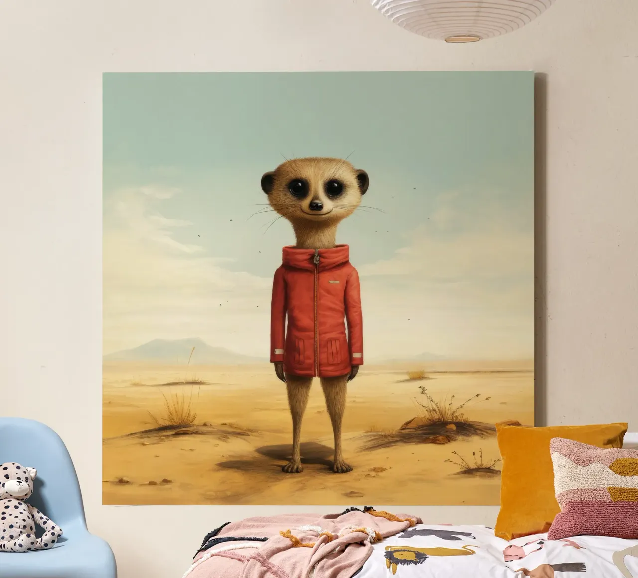 Meerkat minimo 4 tela da Minimal Animal Art