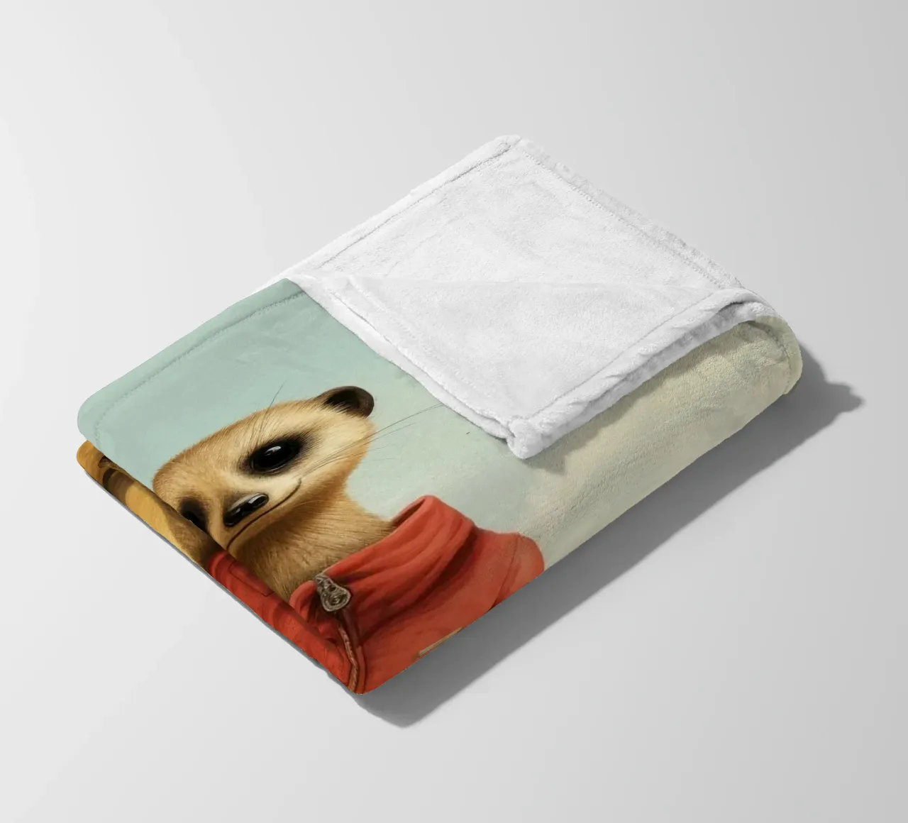 Meerkat minimo 4 coperta in pile da Minimal Animal Art