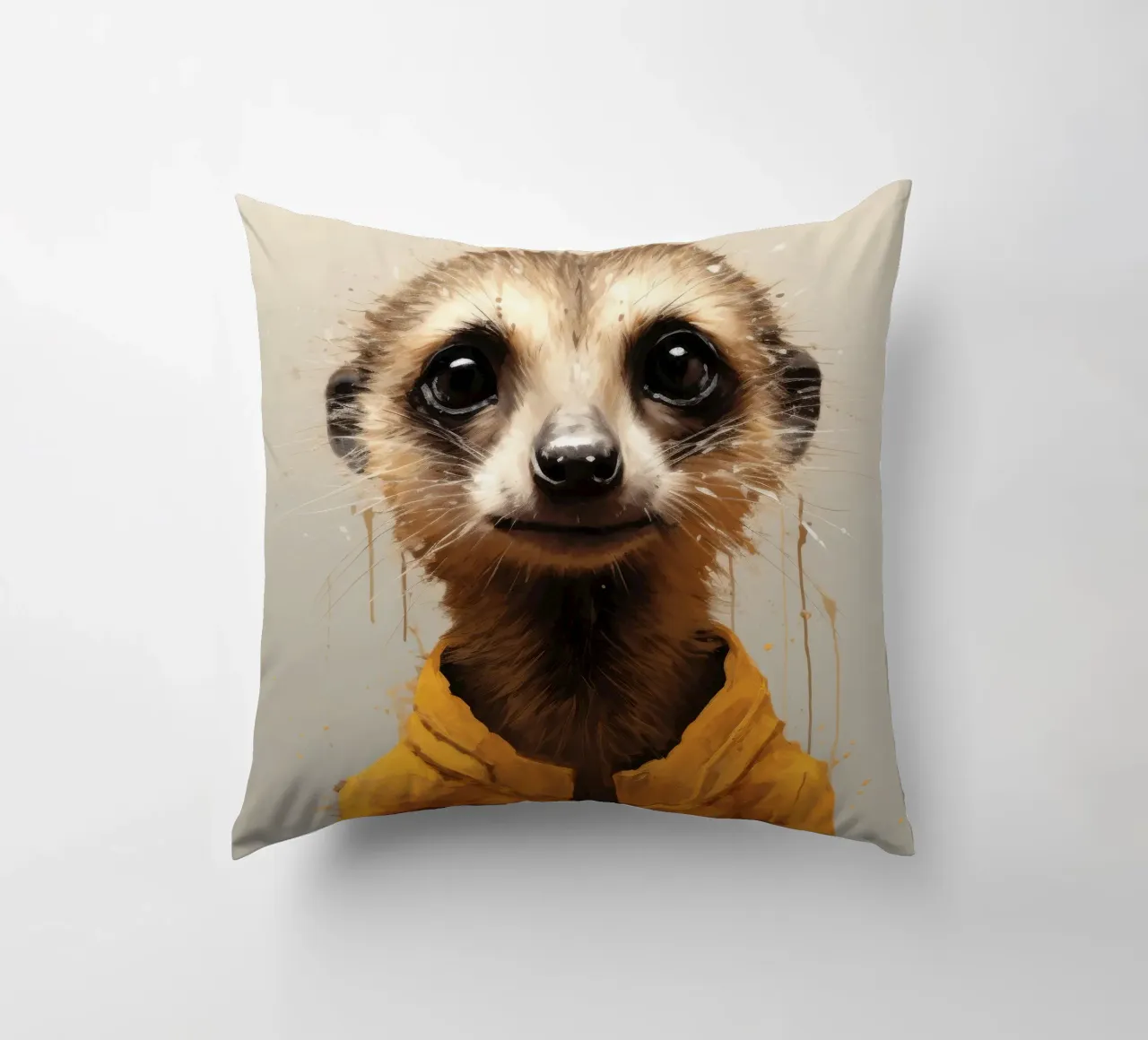 Meerkat minimo 1 cuscino da Minimal Animal Art
