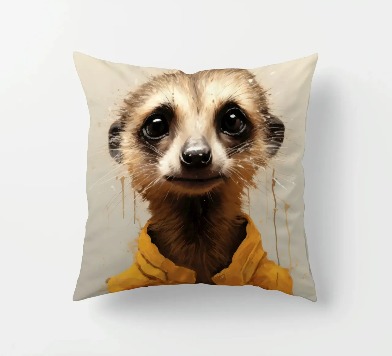 Meerkat minimo 1 cuscino da Minimal Animal Art