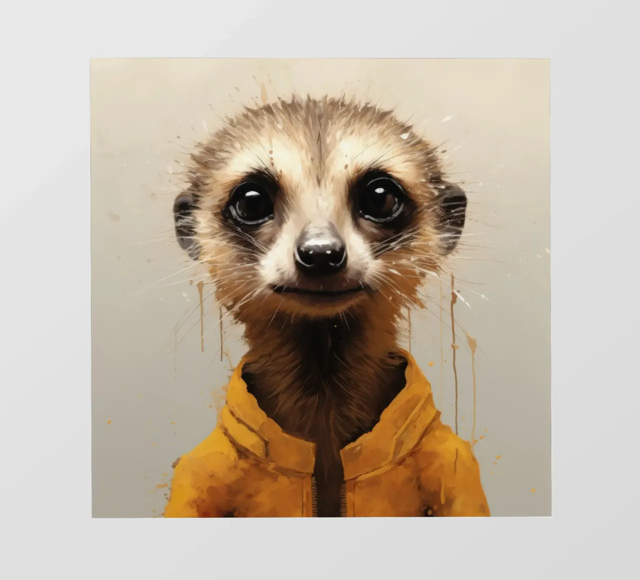 Meerkat minimo 1 pellicola backlit da Minimal Animal Art