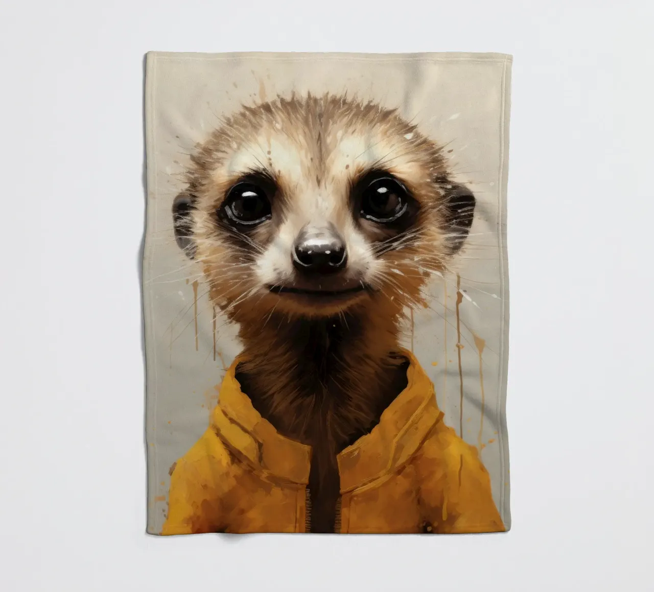 Meerkat minimo 1 coperta in pile da Minimal Animal Art