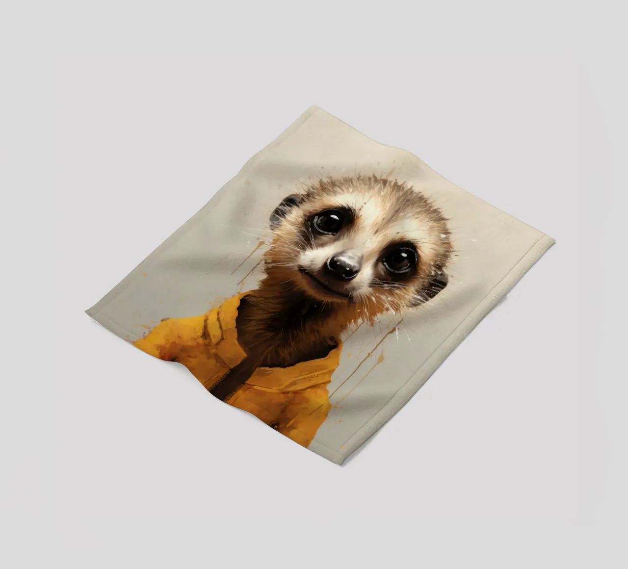 Meerkat minimo 1 coperta in pile da Minimal Animal Art