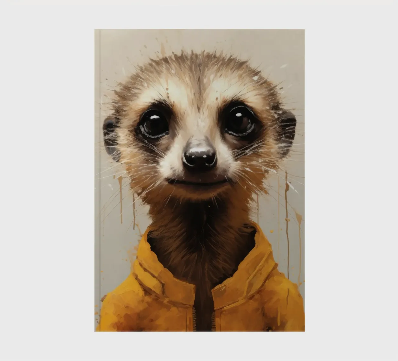 Minimal Meerkat 1 notebook by Minimal Animal Art