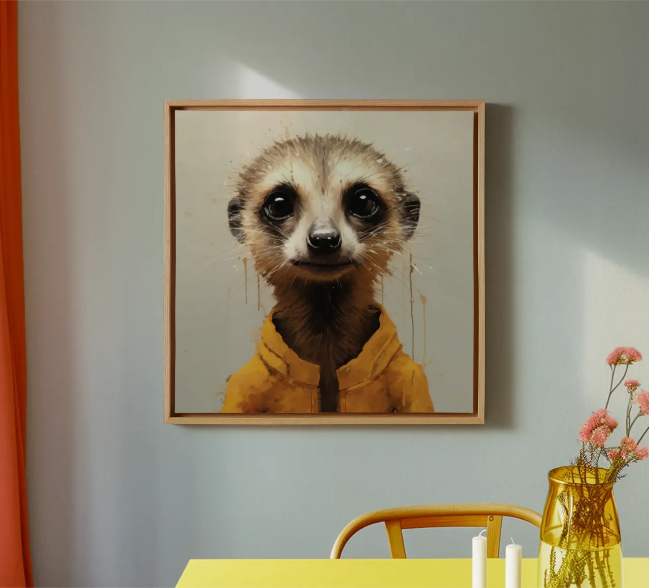 Meerkat minimo 1 tela da Minimal Animal Art
