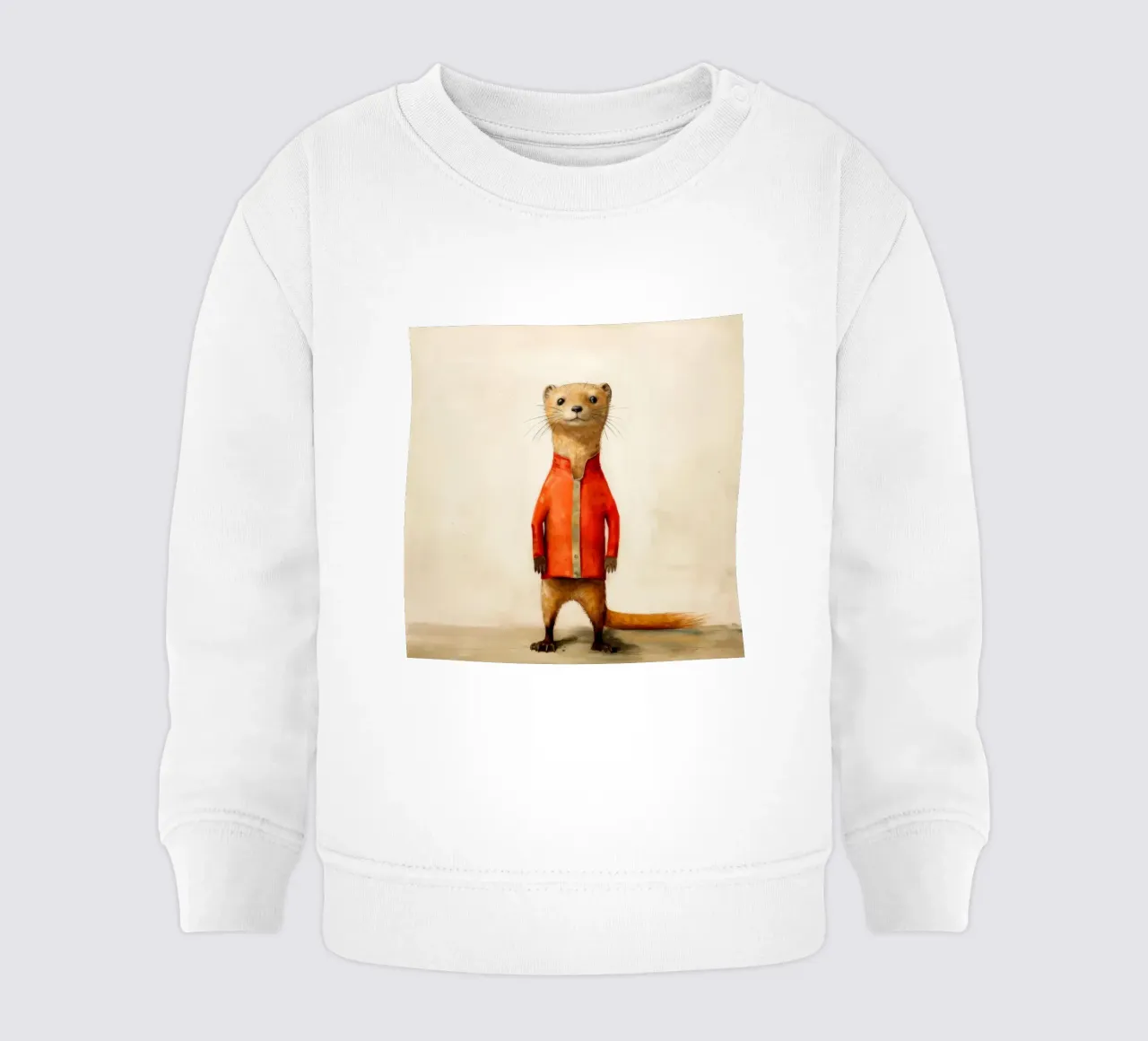 Mangusta minimale 2 felpa neonato da Minimal Animal Art