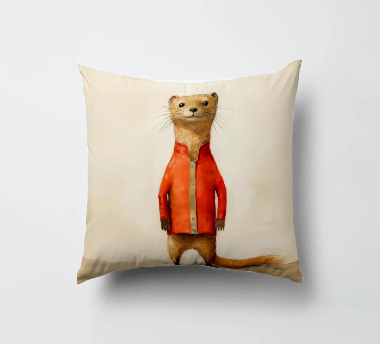 Mangusta minimale 2 cuscino da Minimal Animal Art