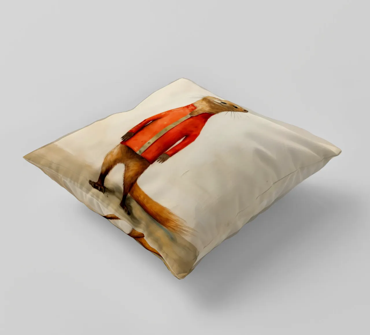 Mangusta minimale 2 cuscino da Minimal Animal Art