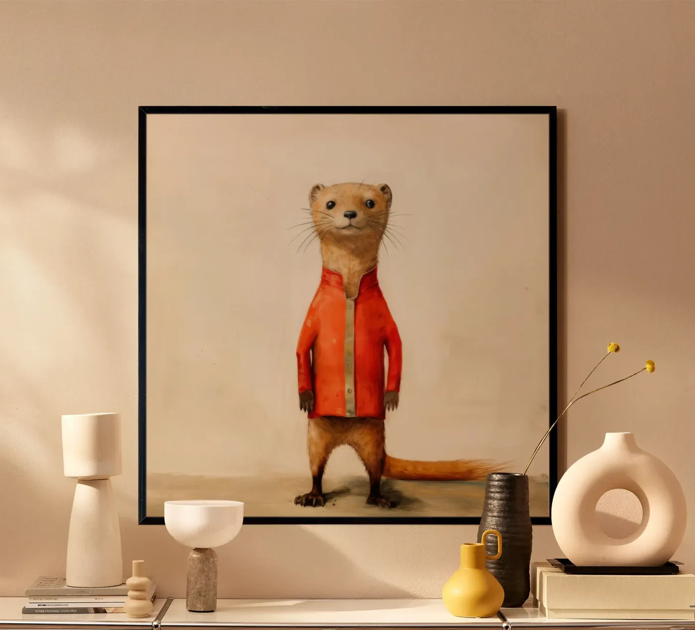 Minimal Mongoose poster by Minimal Animal Art