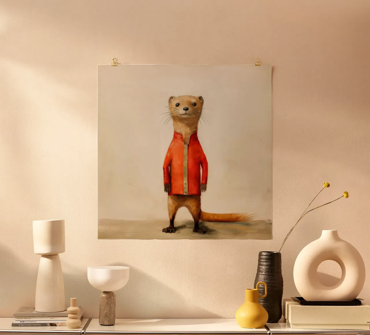 Minimal Mongoose 2 Hahnemühle von Minimal Animal Art