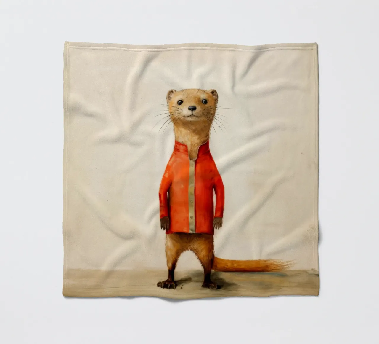Minimal Mongoose 2 Fleecedecke von Minimal Animal Art