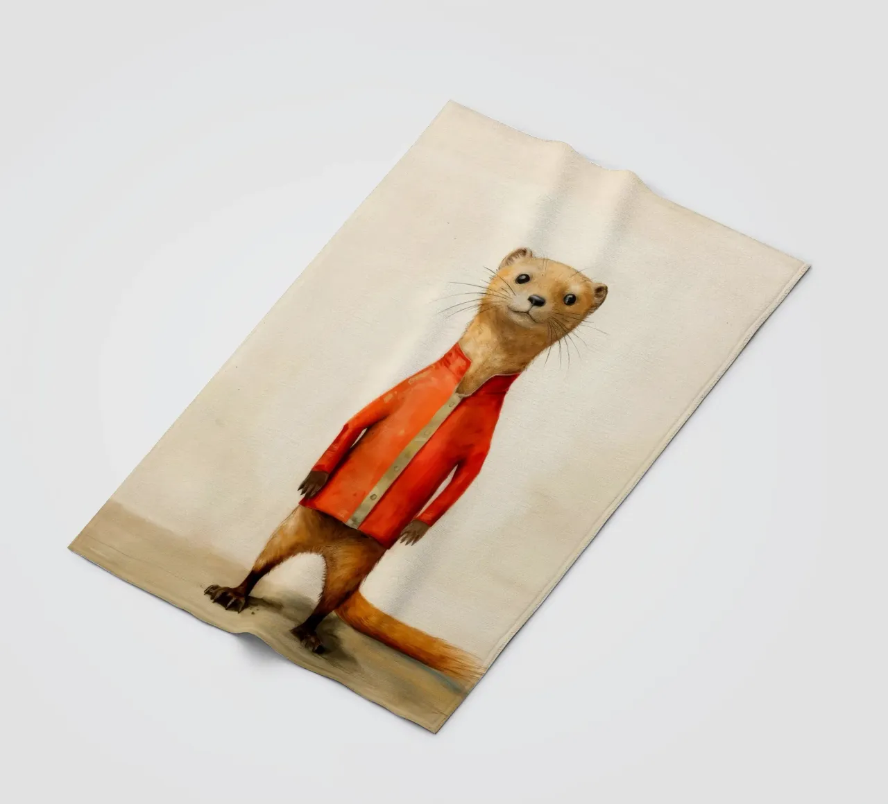 Minimal Mongoose 2 Fleecedecke von Minimal Animal Art