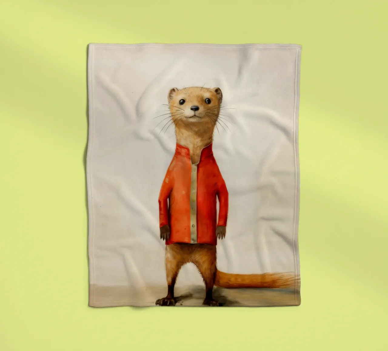 Minimal Mongoose 2 Fleecedecke von Minimal Animal Art