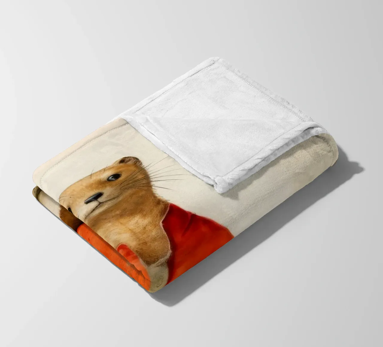 Minimal Mongoose 2 Fleecedecke von Minimal Animal Art