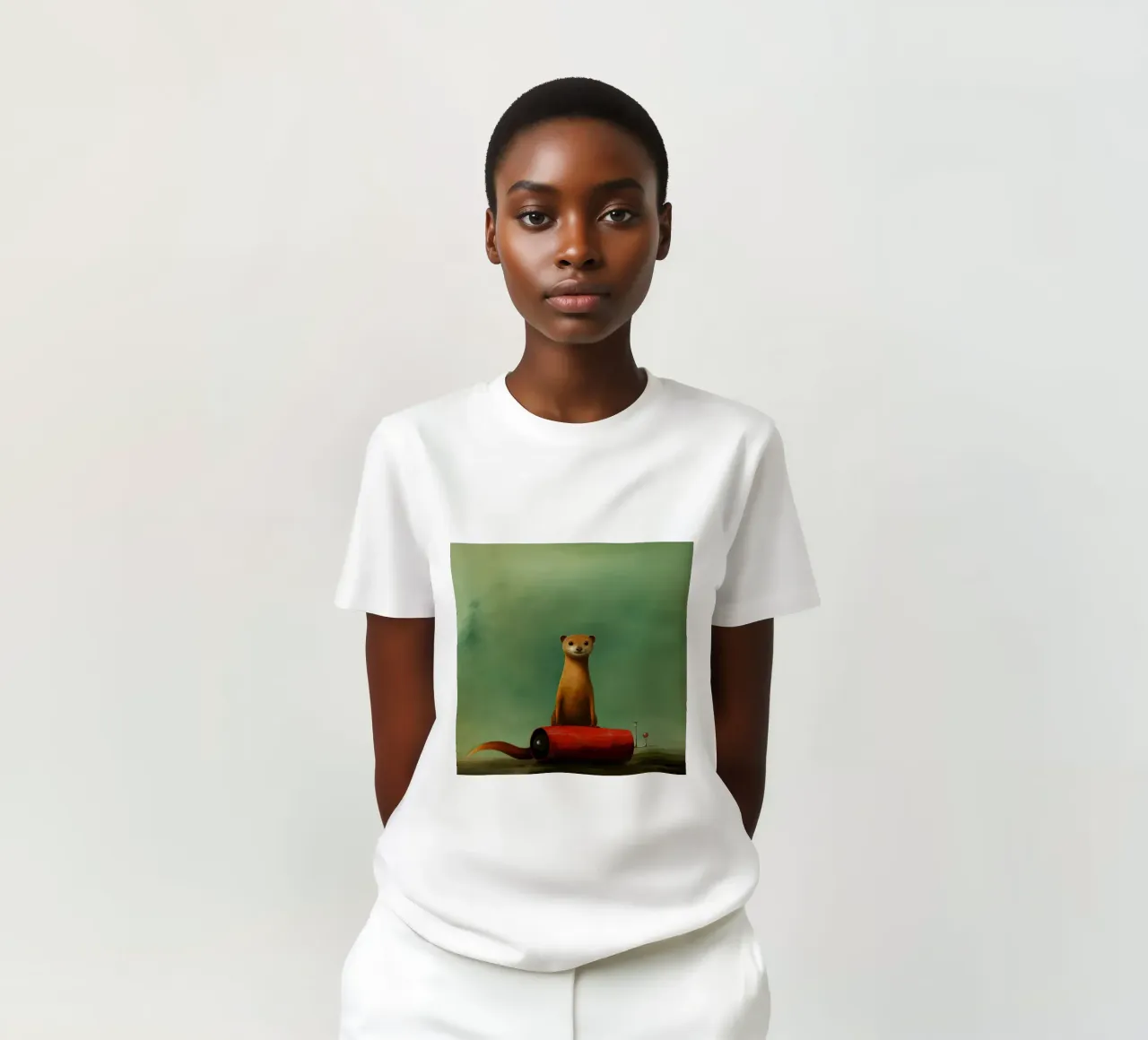 Minimal Mongoose 3 T-Shirt von Minimal Animal Art
