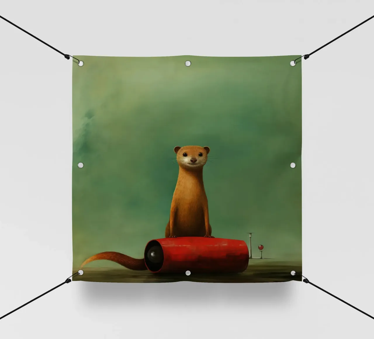Mangusta minimale 3 telo in pvc da Minimal Animal Art