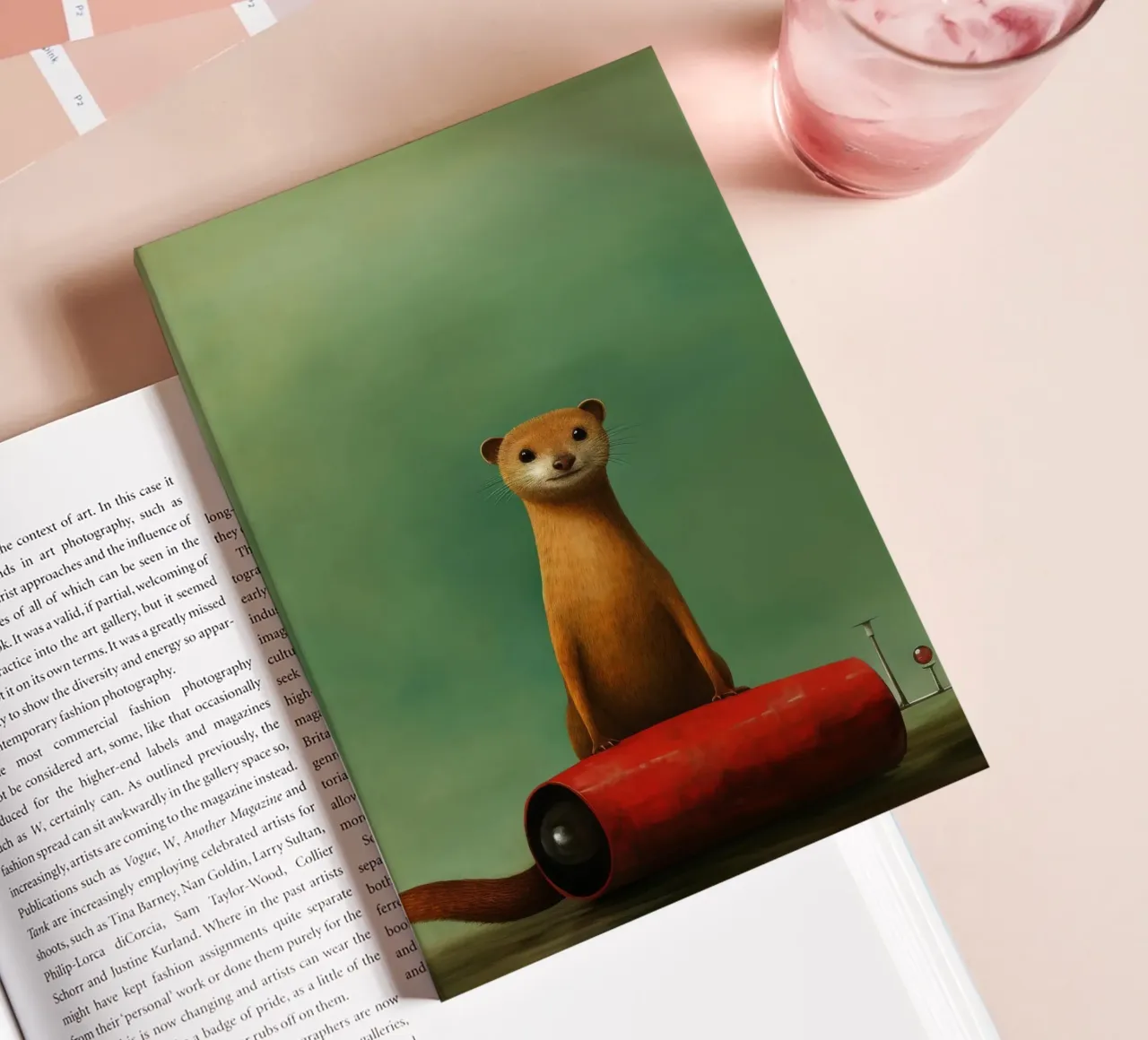 Minimal Mongoose 3 notebook by Minimal Animal Art
