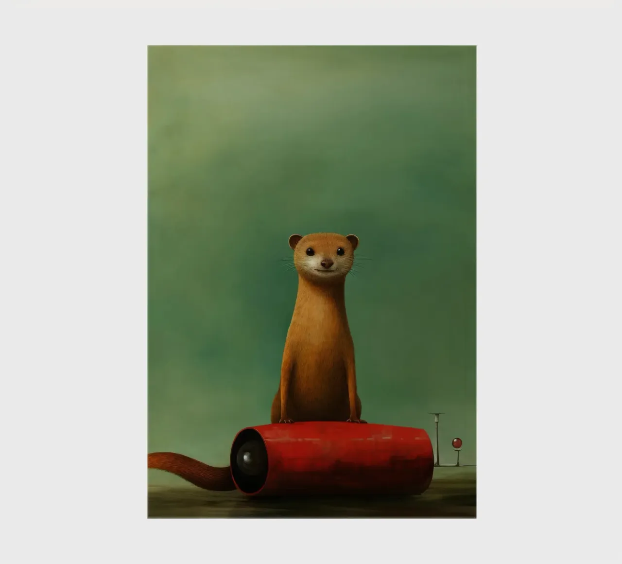 Minimal Mongoose 3 notebook by Minimal Animal Art