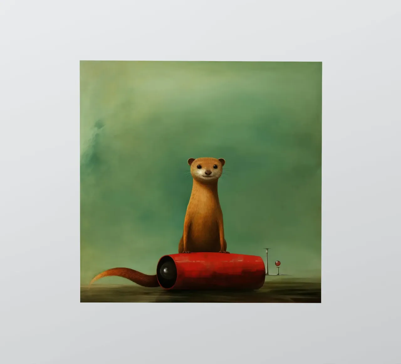 Minimal Mongoose 3 Sticker von Minimal Animal Art