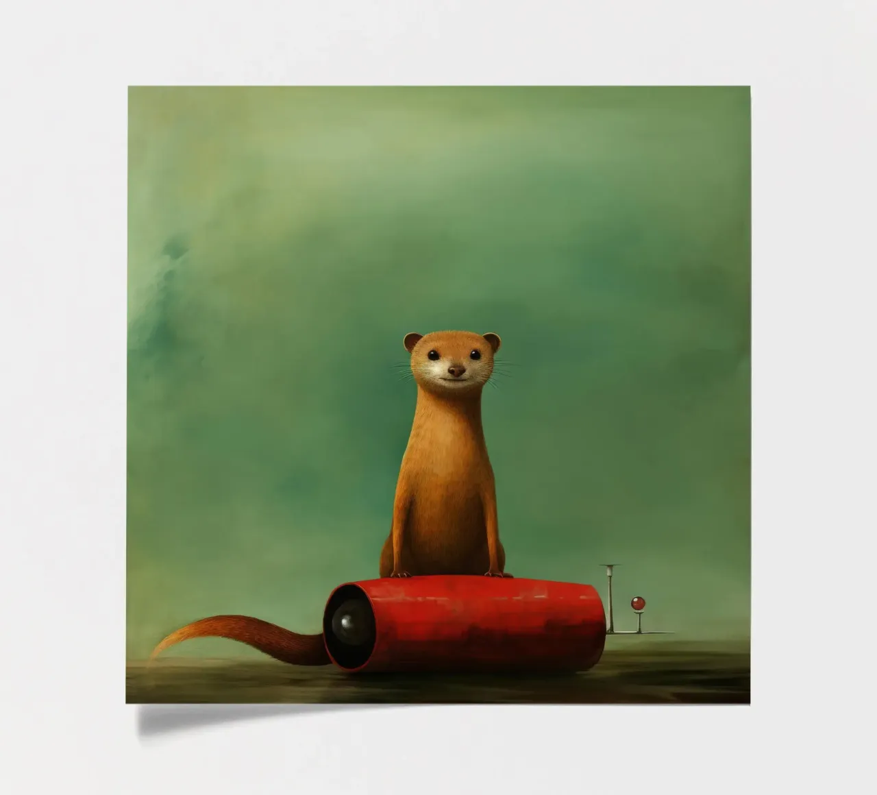 Minimal Mongoose 3 Stickerbogen von Minimal Animal Art
