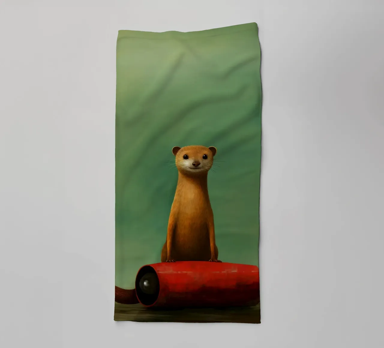 Minimal Mongoose 3 towel by Minimal Animal Art