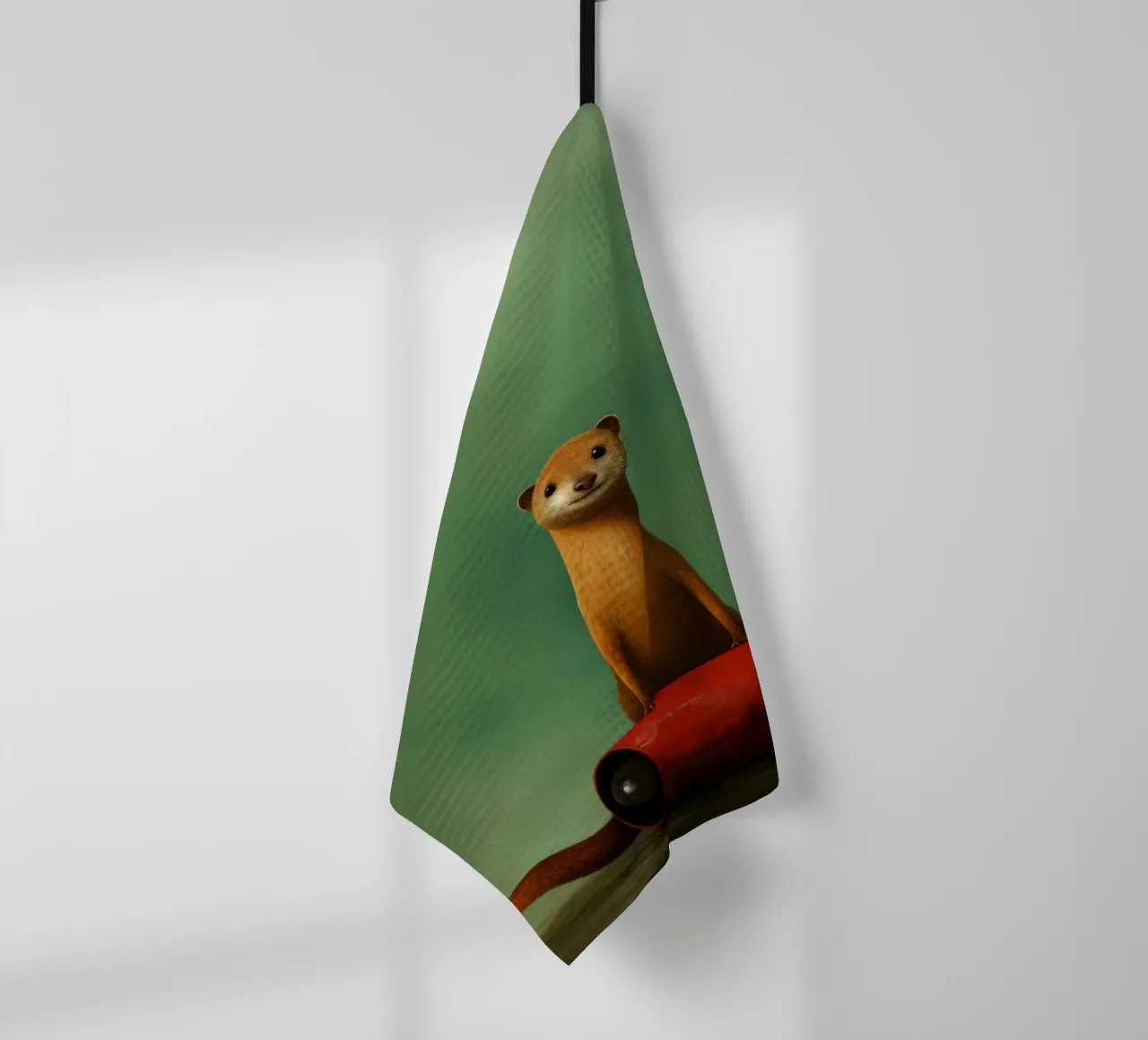 Minimal Mongoose 3 Geschirrtuch von Minimal Animal Art