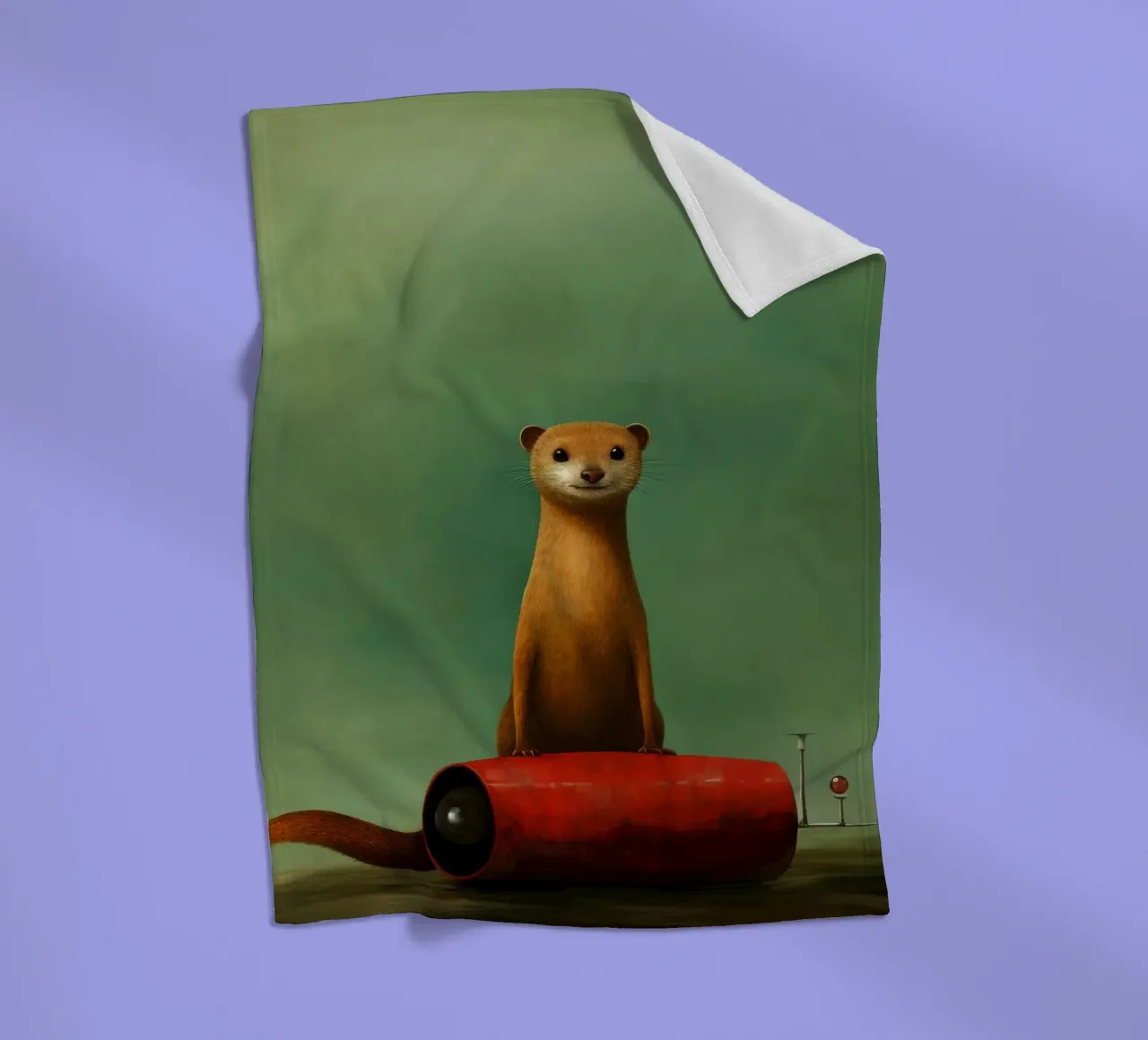 Minimal Mongoose 3 Fleecedecke von Minimal Animal Art