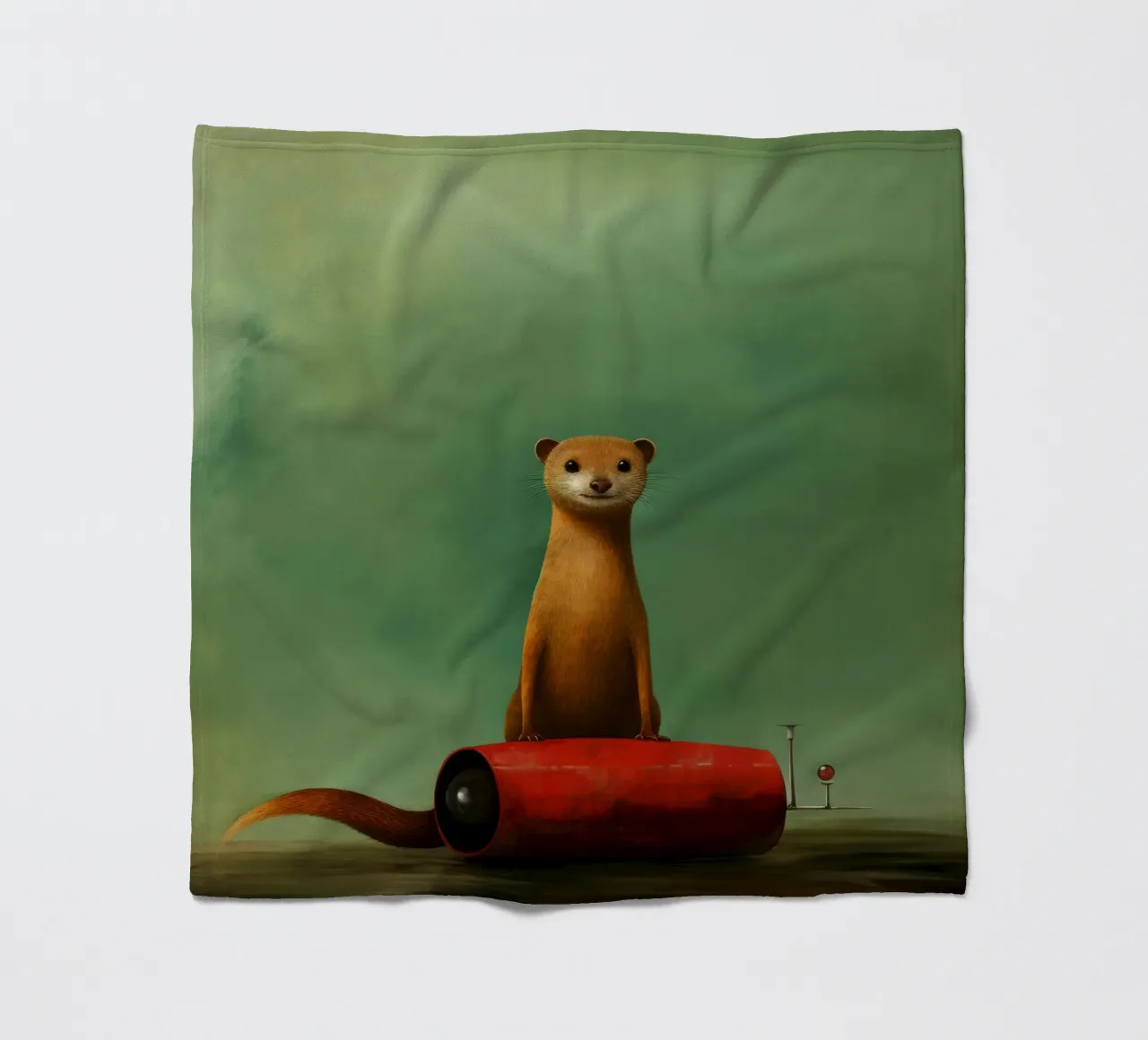 Minimal Mongoose 3 Fleecedecke von Minimal Animal Art