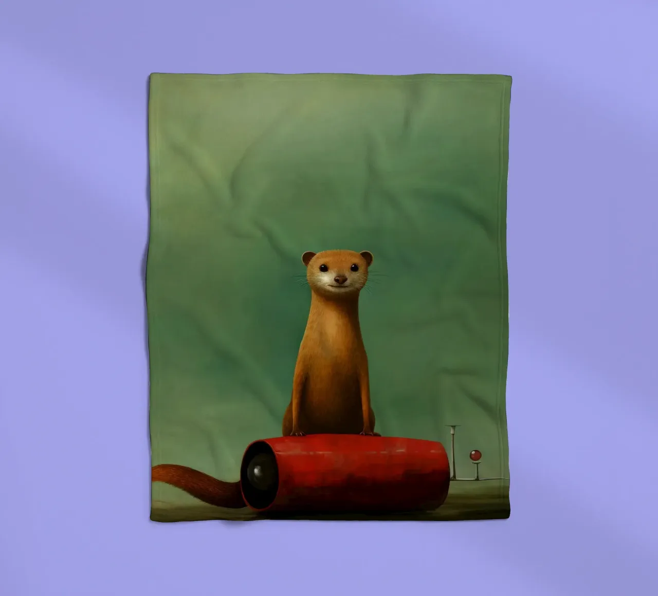 Minimal Mongoose 3 Fleecedecke von Minimal Animal Art