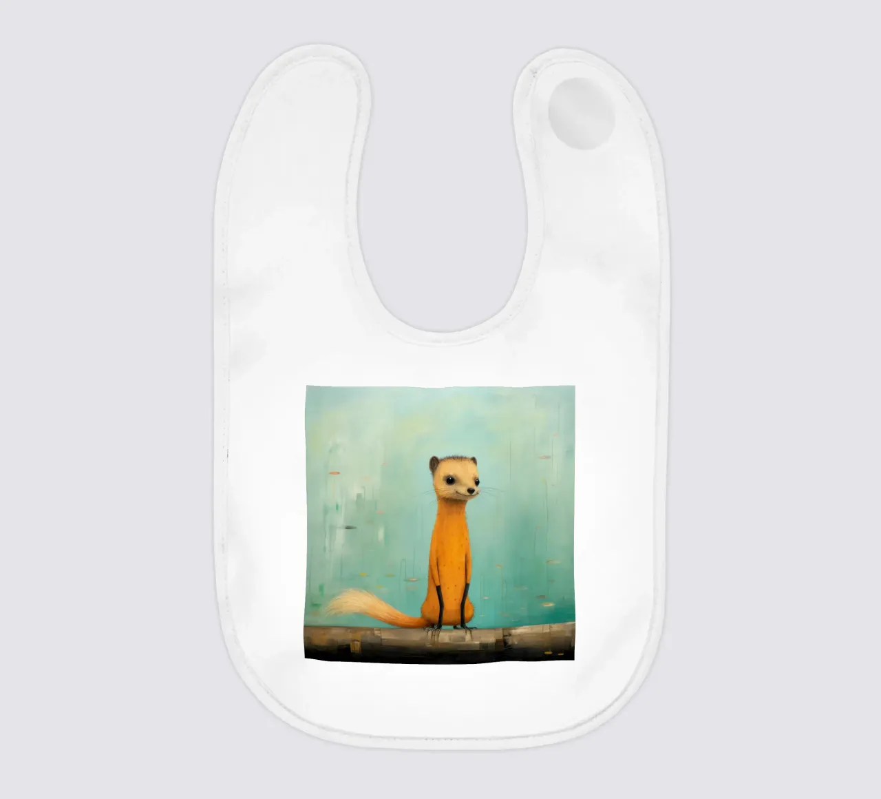 Minimal Mongoose 4 Babylätzchen von Minimal Animal Art