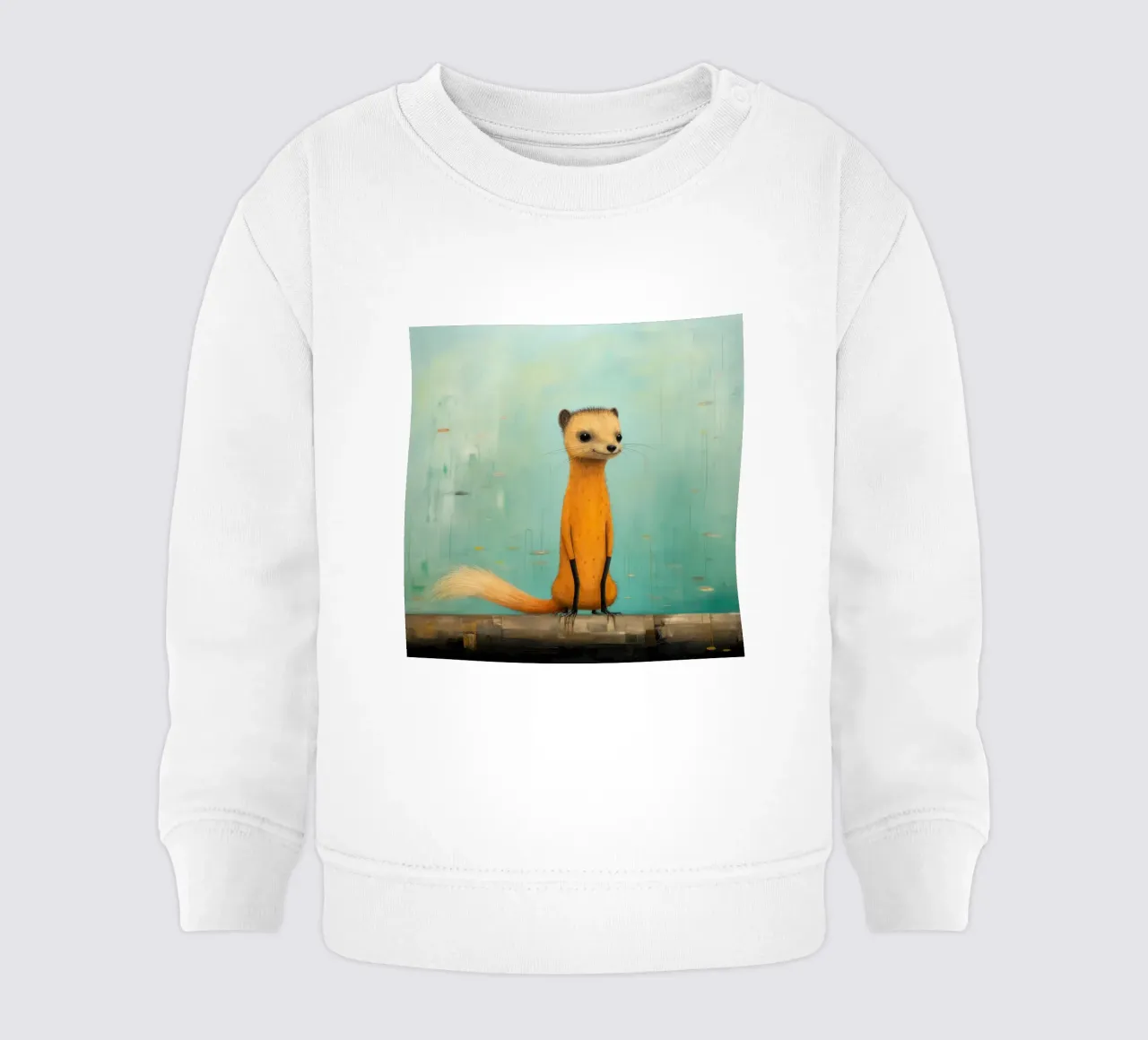 Mangusta minimale 4 felpa neonato da Minimal Animal Art