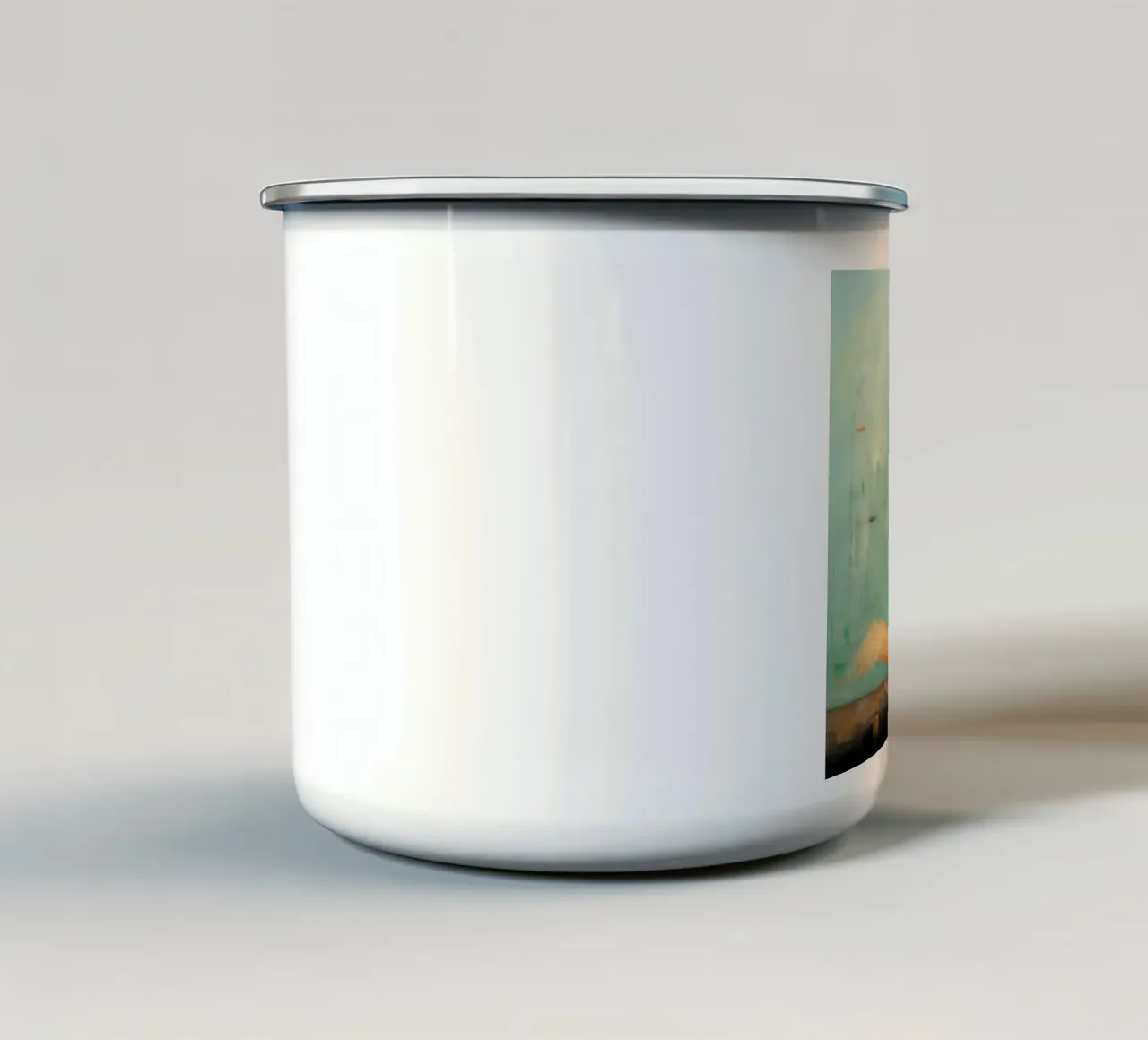 Minimal Mongoose 4 Emaille Tasse von Minimal Animal Art