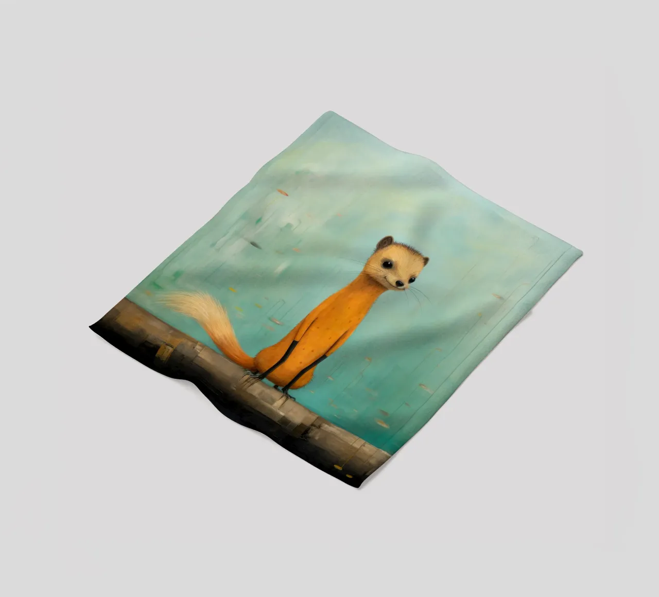 Minimal Mongoose 4 Fleecedecke von Minimal Animal Art