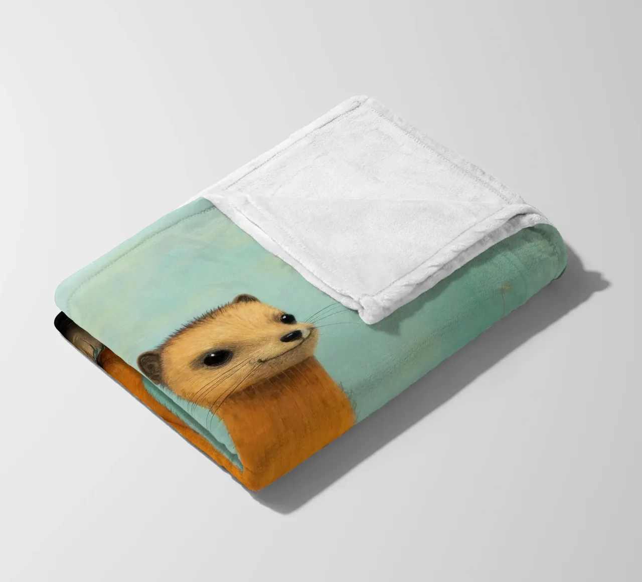 Minimal Mongoose 4 Fleecedecke von Minimal Animal Art