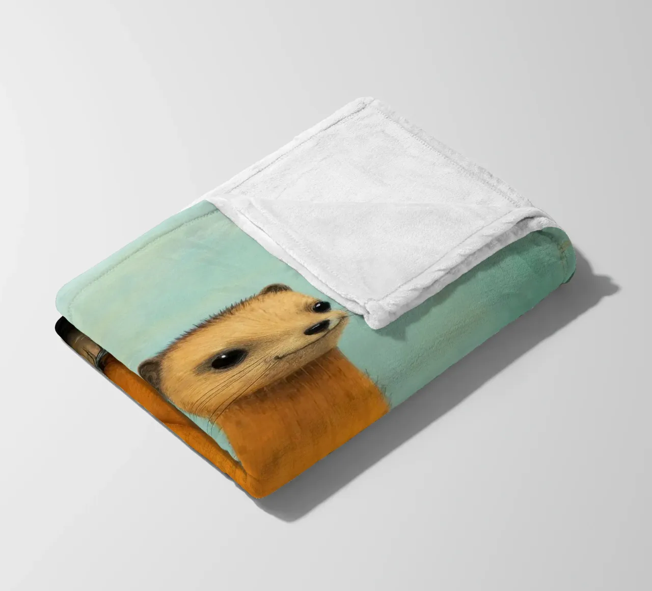 Minimal Mongoose 4 Fleecedecke von Minimal Animal Art