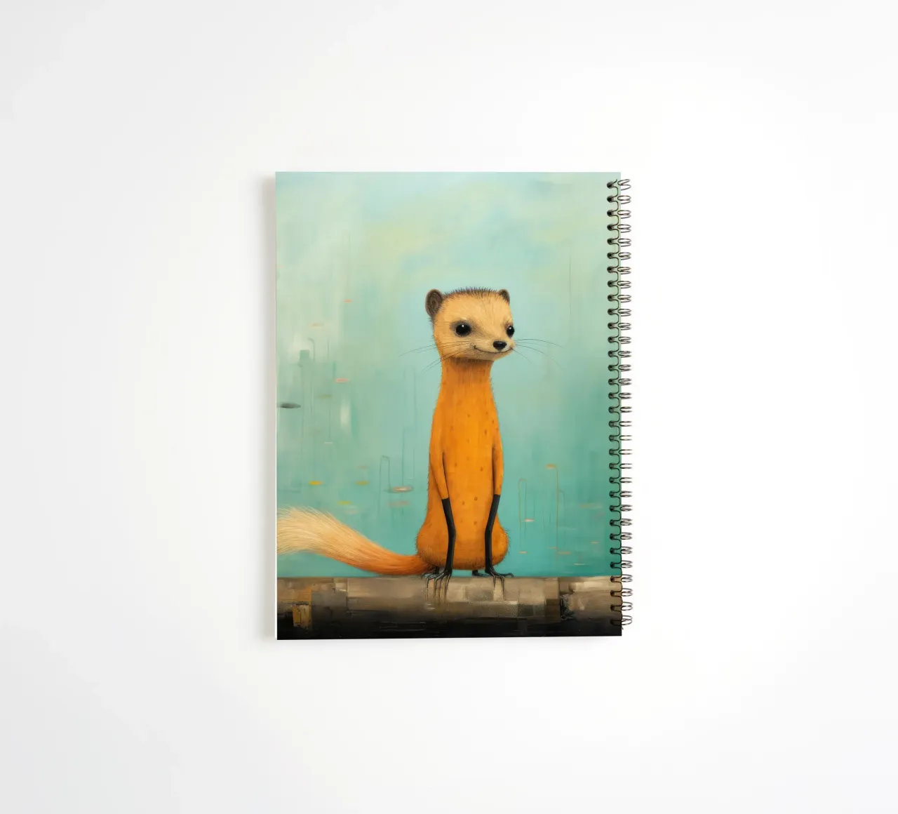 Minimal Mongoose 4 spiral notebook by Minimal Animal Art