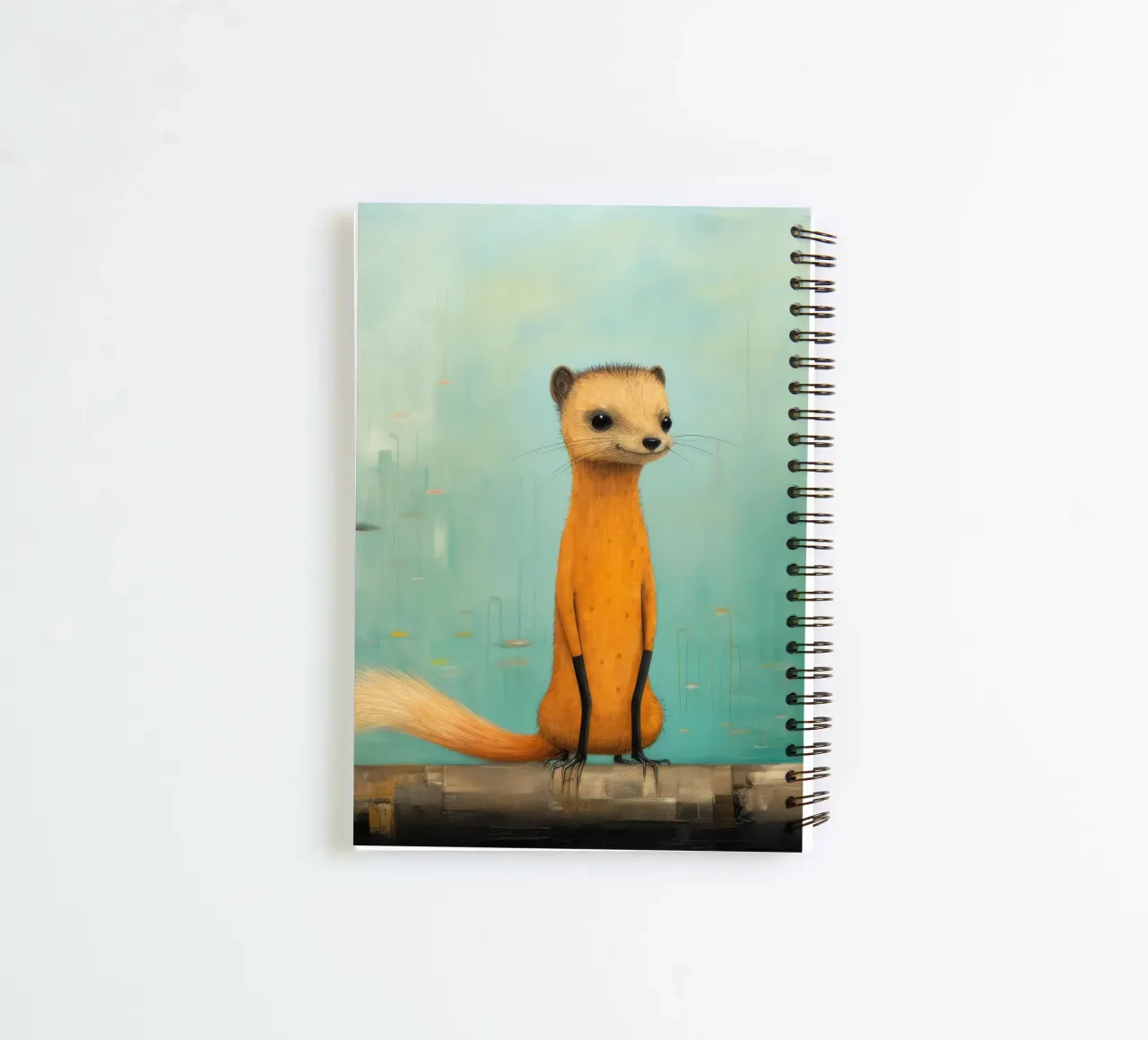 Minimal Mongoose 4 spiral notebook by Minimal Animal Art