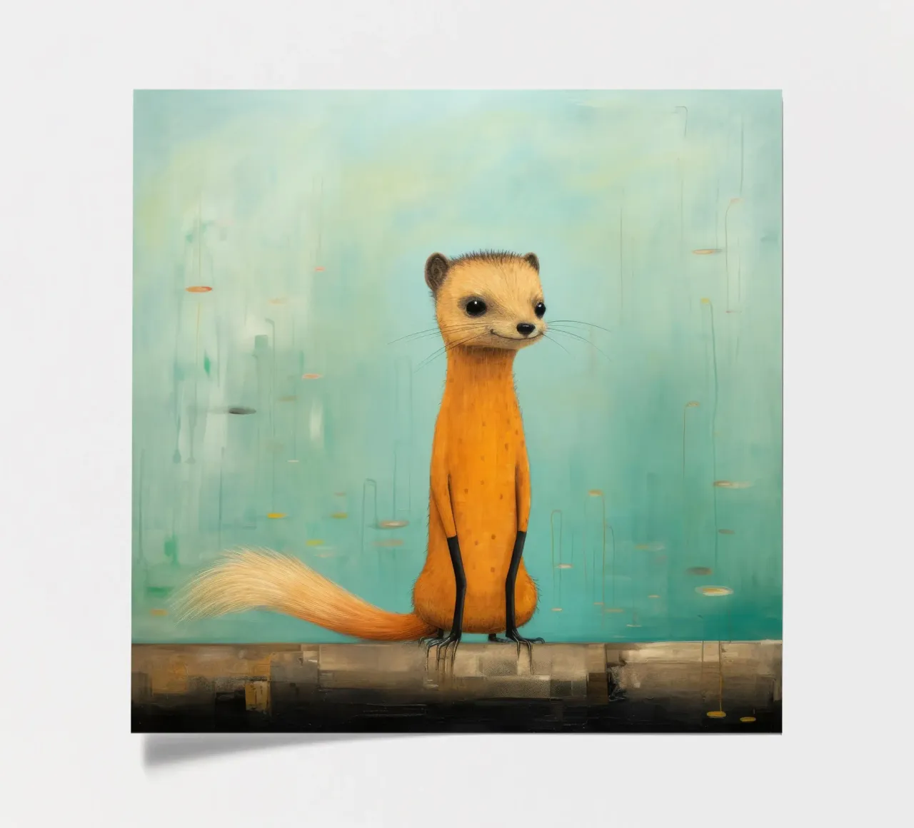 Minimal Mongoose 4 Stickerbogen von Minimal Animal Art