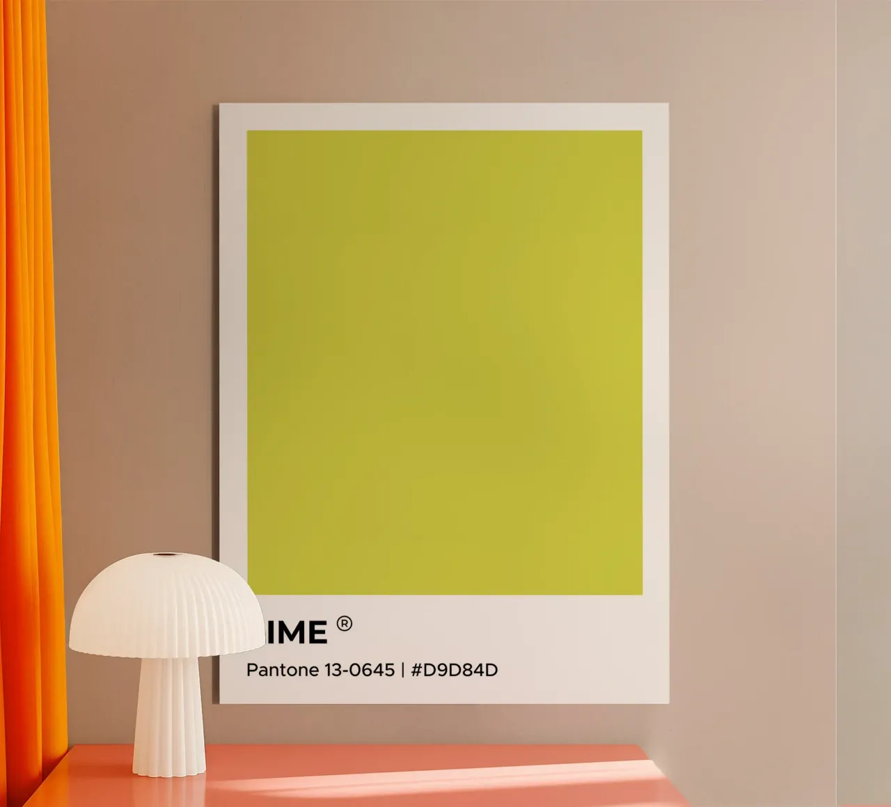 Lime Green Pantone alu-dibond by Paigaam Studio