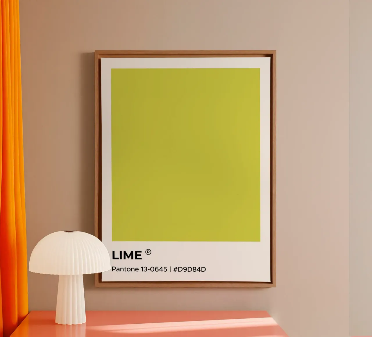 Lime Green Pantone canvas by Paigaam Studio