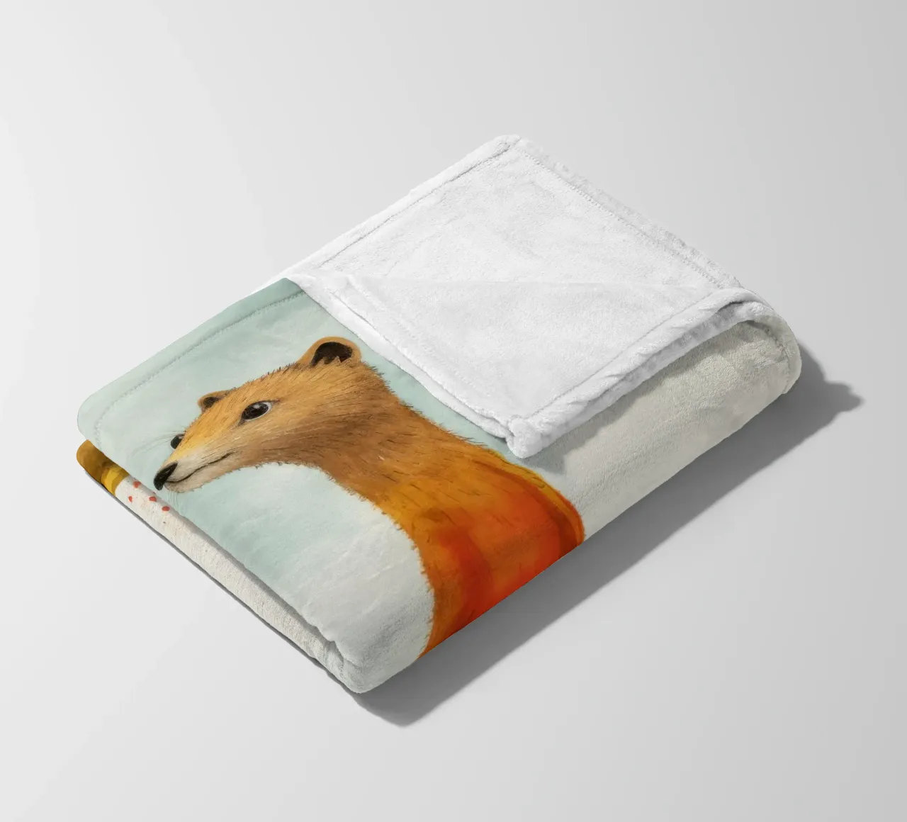 Minimal Mongoose 1 Fleecedecke von Minimal Animal Art