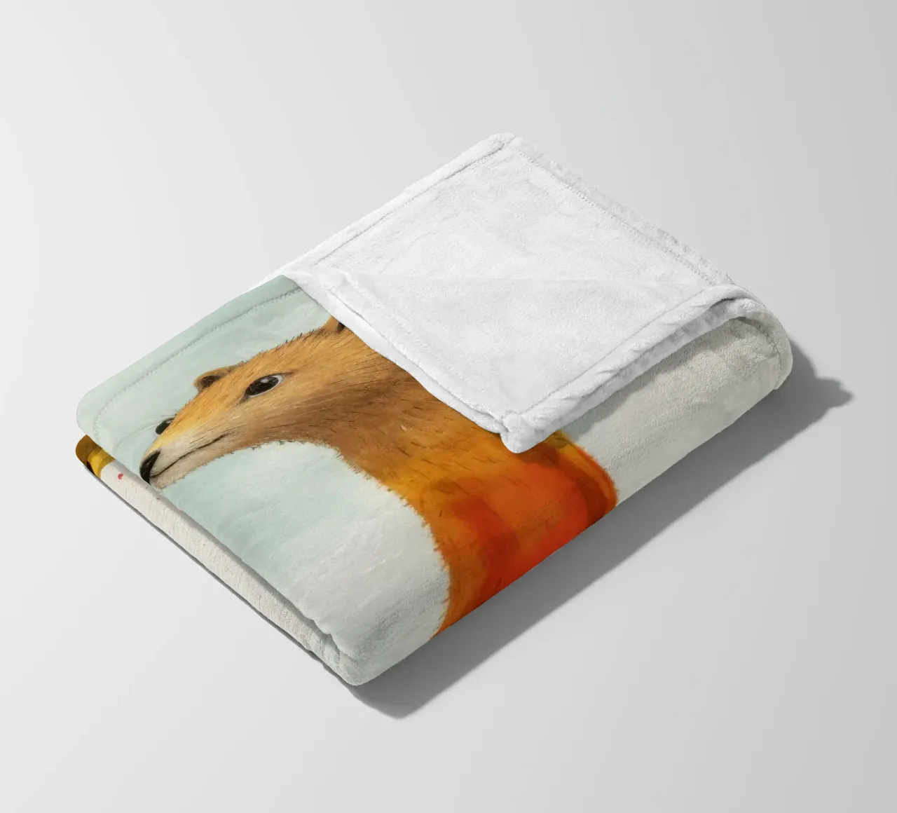 Minimal Mongoose 1 Fleecedecke von Minimal Animal Art