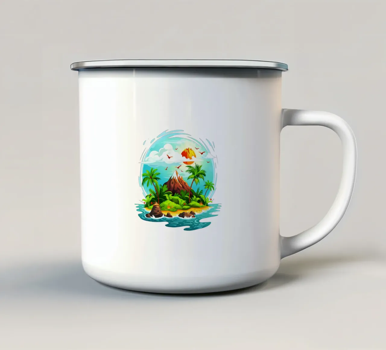 Isola tropicale di tendenza ora tazza in smalto da Urban Life