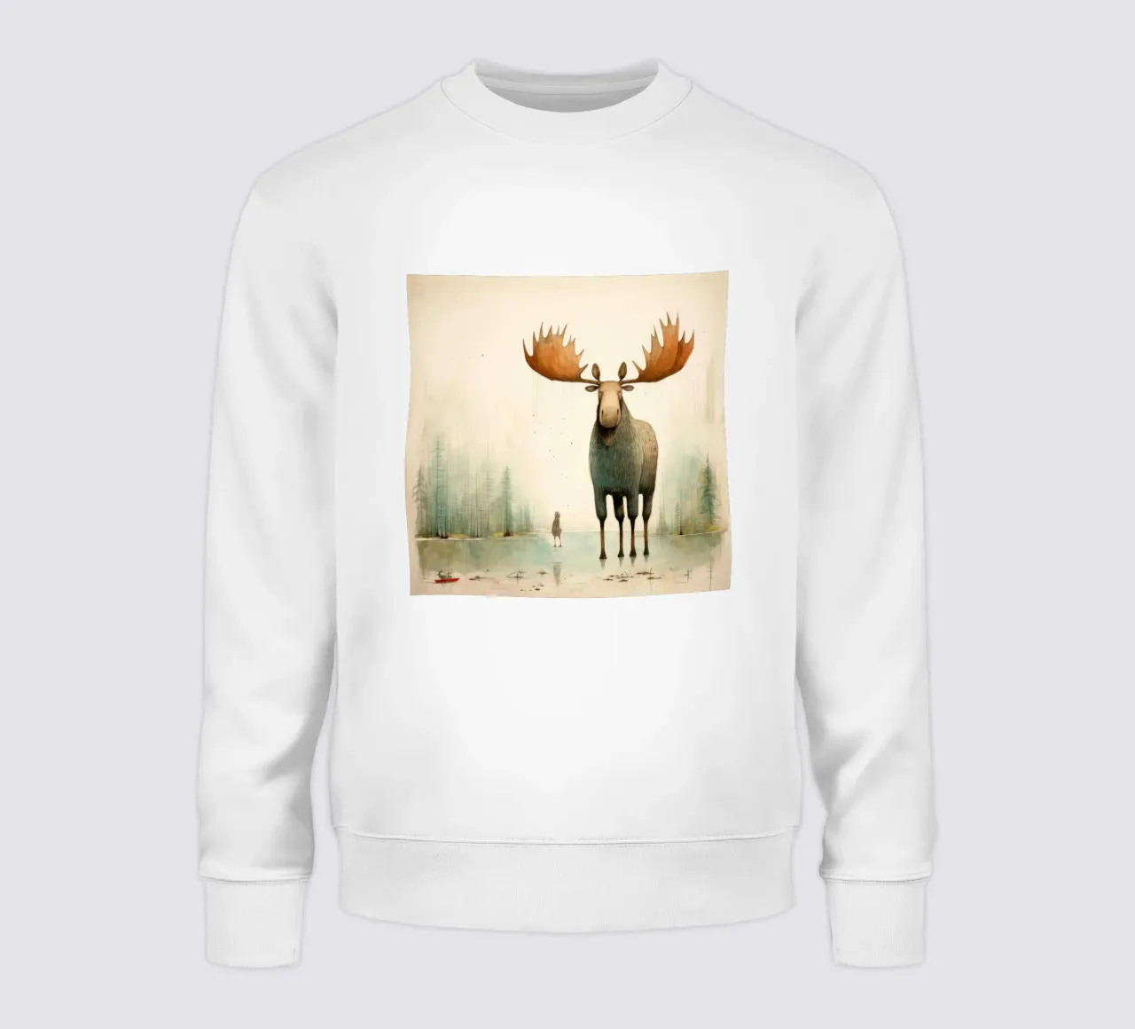 Alce Minimo 2 felpa da Minimal Animal Art