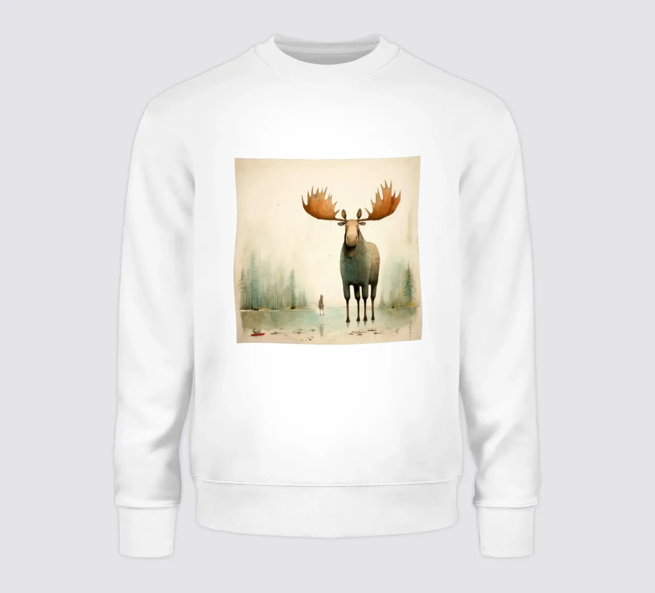 Alce Minimo 2 felpa da Minimal Animal Art