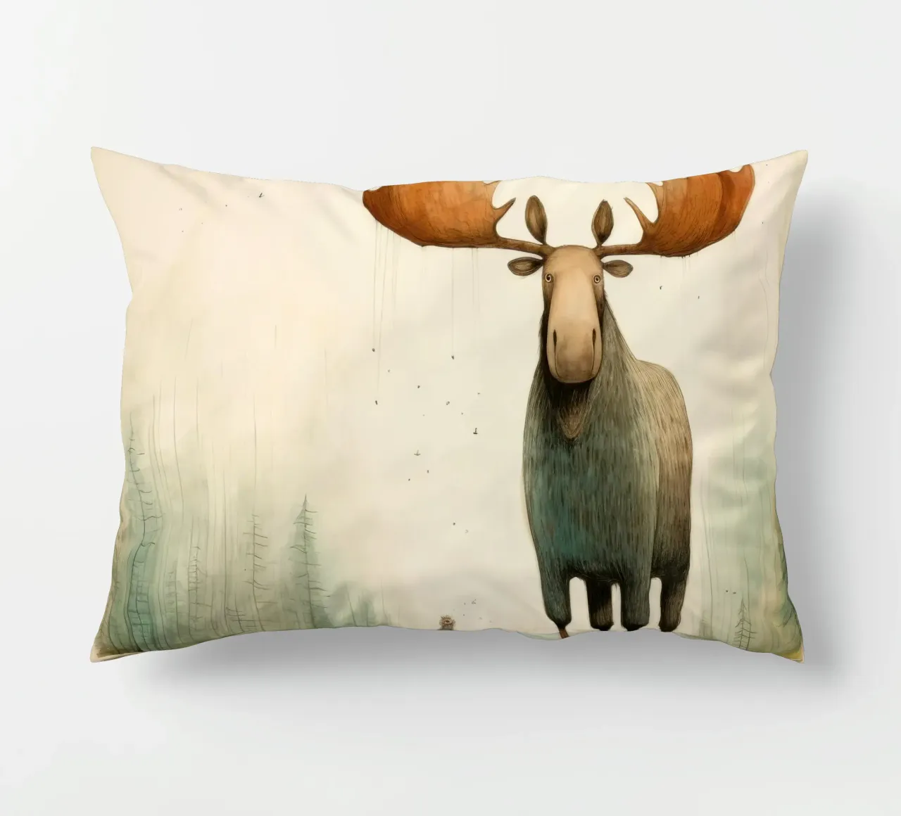 Alce Minimo 2 cuscino da Minimal Animal Art