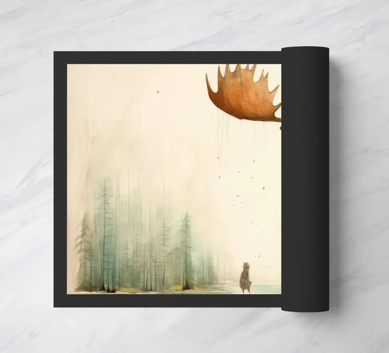 Alce Minimo 2 zerbino da Minimal Animal Art